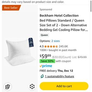Brand new Beckham Pillow. Not opened yet